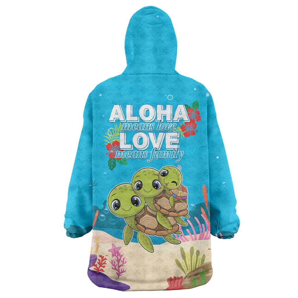 Ohana Hawaii Wearable Blanket Hoodie Kawaii Family Turtle LT05 - Polynesian Pride
