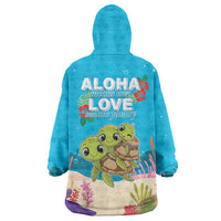 Ohana Hawaii Wearable Blanket Hoodie Kawaii Family Turtle LT05 - Polynesian Pride