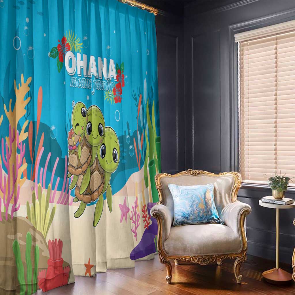 Ohana Hawaii Window Curtain Kawaii Family Turtle LT05 - Polynesian Pride