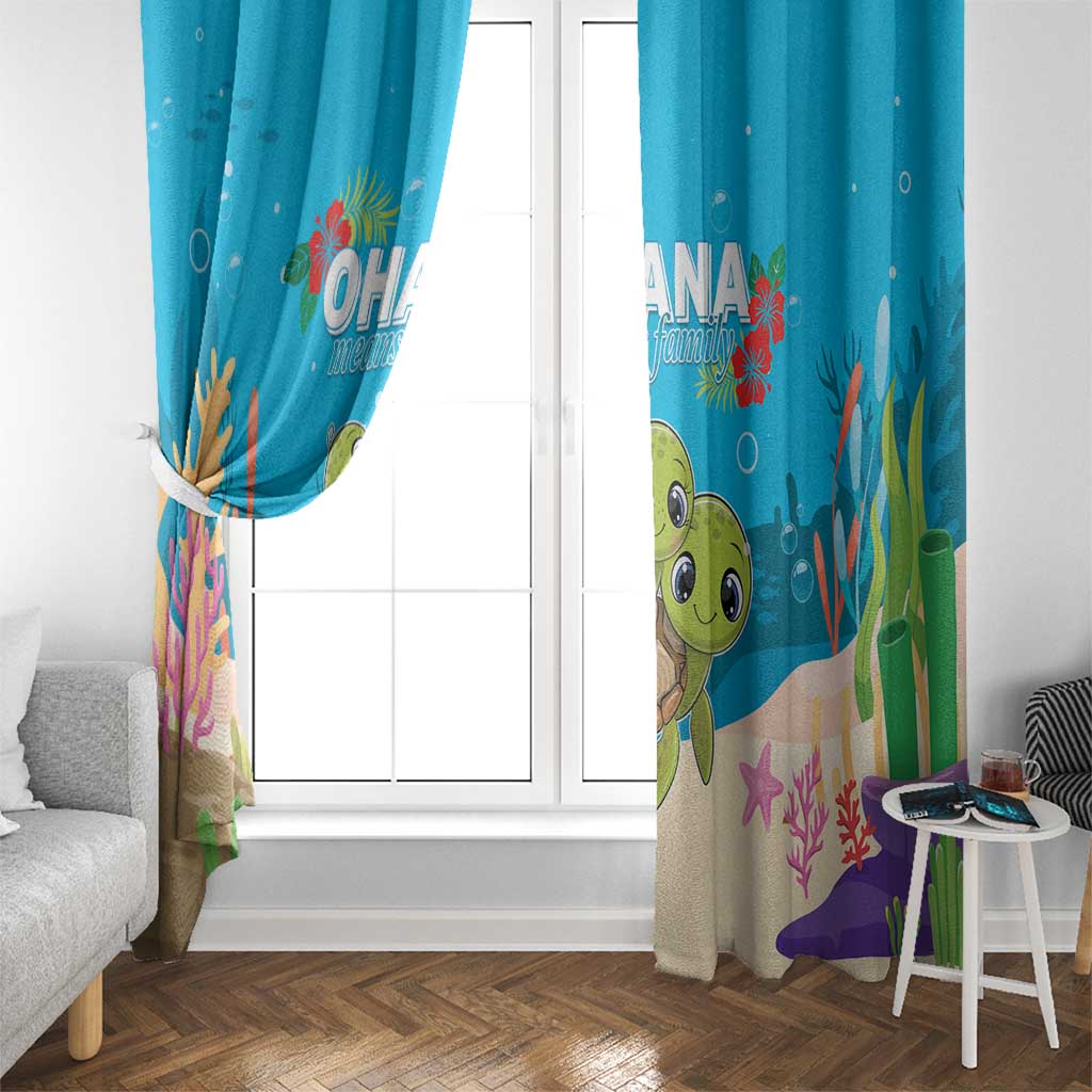 Ohana Hawaii Window Curtain Kawaii Family Turtle LT05 - Polynesian Pride