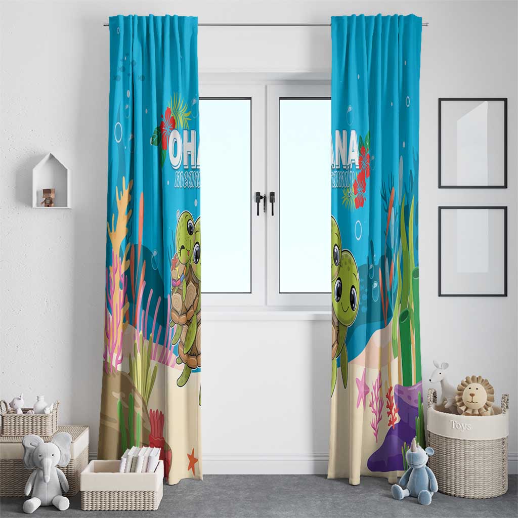 Ohana Hawaii Window Curtain Kawaii Family Turtle LT05 - Polynesian Pride