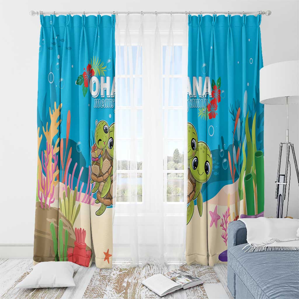 Ohana Hawaii Window Curtain Kawaii Family Turtle LT05 - Polynesian Pride