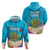 Ohana Hawaii Zip Hoodie Kawaii Family Turtle