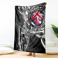 Hawaii King Flag Blanket Hawaiian Maile Lei - Polynesian Pride