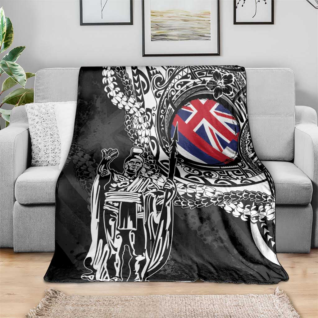 Hawaii King Flag Blanket Hawaiian Maile Lei - Polynesian Pride