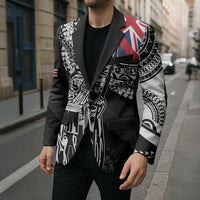 Hawaii King Flag Blazer Hawaiian Maile Lei - Polynesian Pride