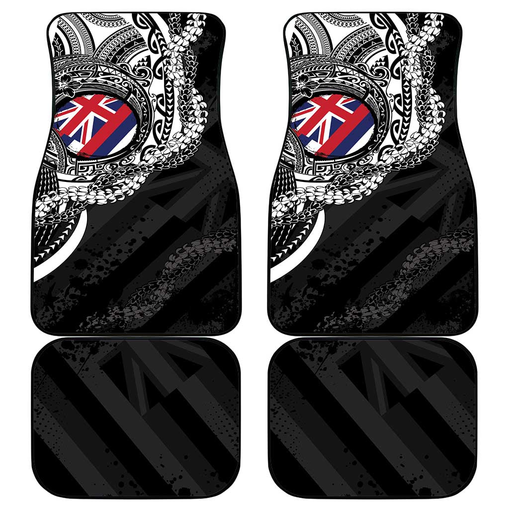 Hawaii King Flag Car Mats Hawaiian Maile Lei - Polynesian Pride