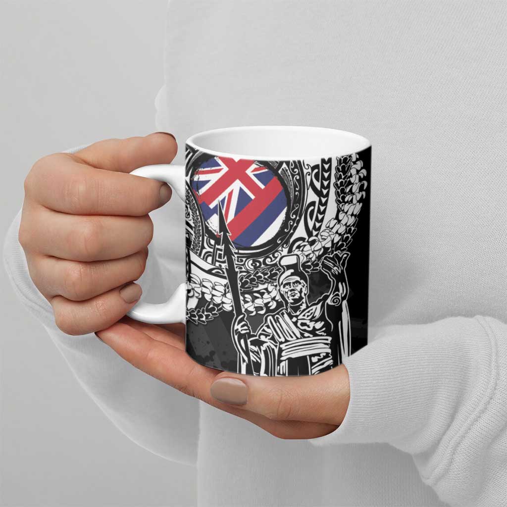 Hawaii King Flag Ceramic Mug Hawaiian Maile Lei - Polynesian Pride