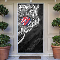 Hawaii King Flag Door Cover Hawaiian Maile Lei LT05 Black - Polynesian Pride