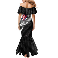 Hawaii King Flag Family Matching Mermaid Dress and Hawaiian Shirt Hawaiian Maile Lei - Polynesian Pride