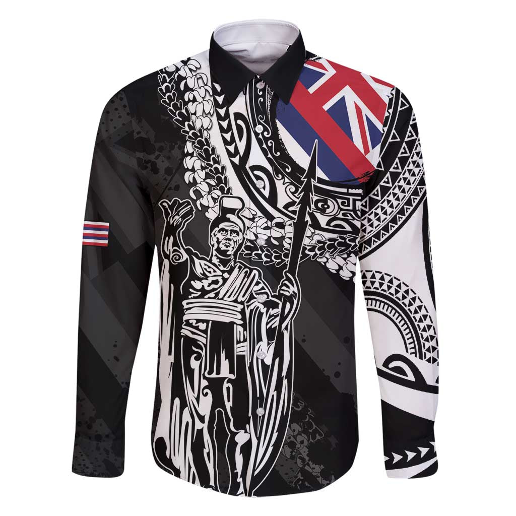 Hawaii King Flag Family Matching Off Shoulder Short Dress and Hawaiian Shirt Hawaiian Maile Lei - Polynesian Pride