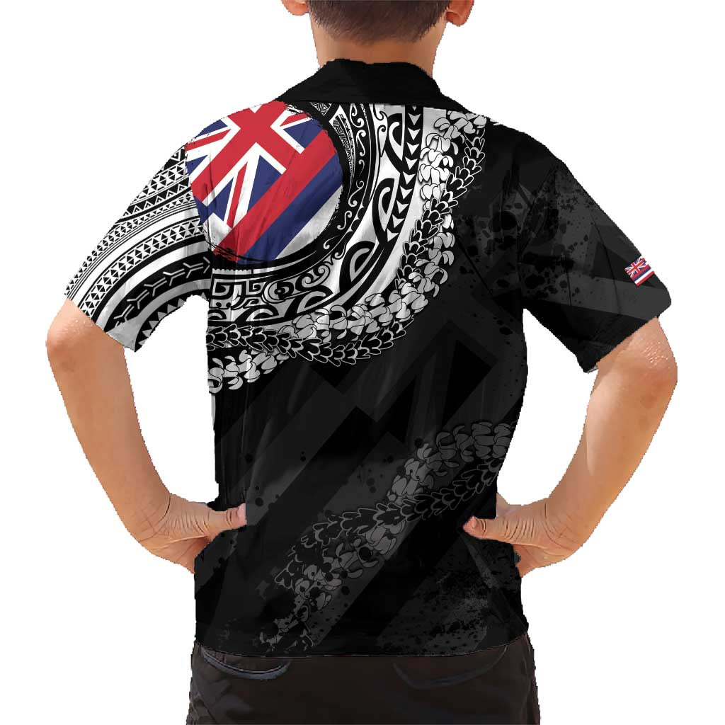 Hawaii King Flag Family Matching Short Sleeve Bodycon Dress and Hawaiian Shirt Hawaiian Maile Lei - Polynesian Pride