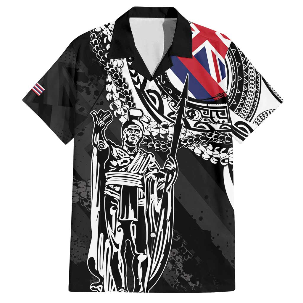 Hawaii King Flag Family Matching Tank Maxi Dress and Hawaiian Shirt Hawaiian Maile Lei - Polynesian Pride