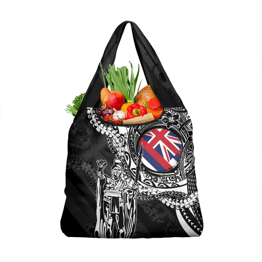 Hawaii King Flag Grocery Bag Hawaiian Maile Lei - Polynesian Pride