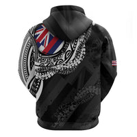 Hawaii King Flag Hoodie Hawaiian Maile Lei - Polynesian Pride