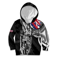 Hawaii King Flag Kid Hoodie Hawaiian Maile Lei - Polynesian Pride