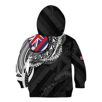 Hawaii King Flag Kid Hoodie Hawaiian Maile Lei - Polynesian Pride