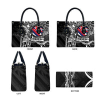 Hawaii King Flag Leather Bag Hawaiian Maile Lei - Polynesian Pride