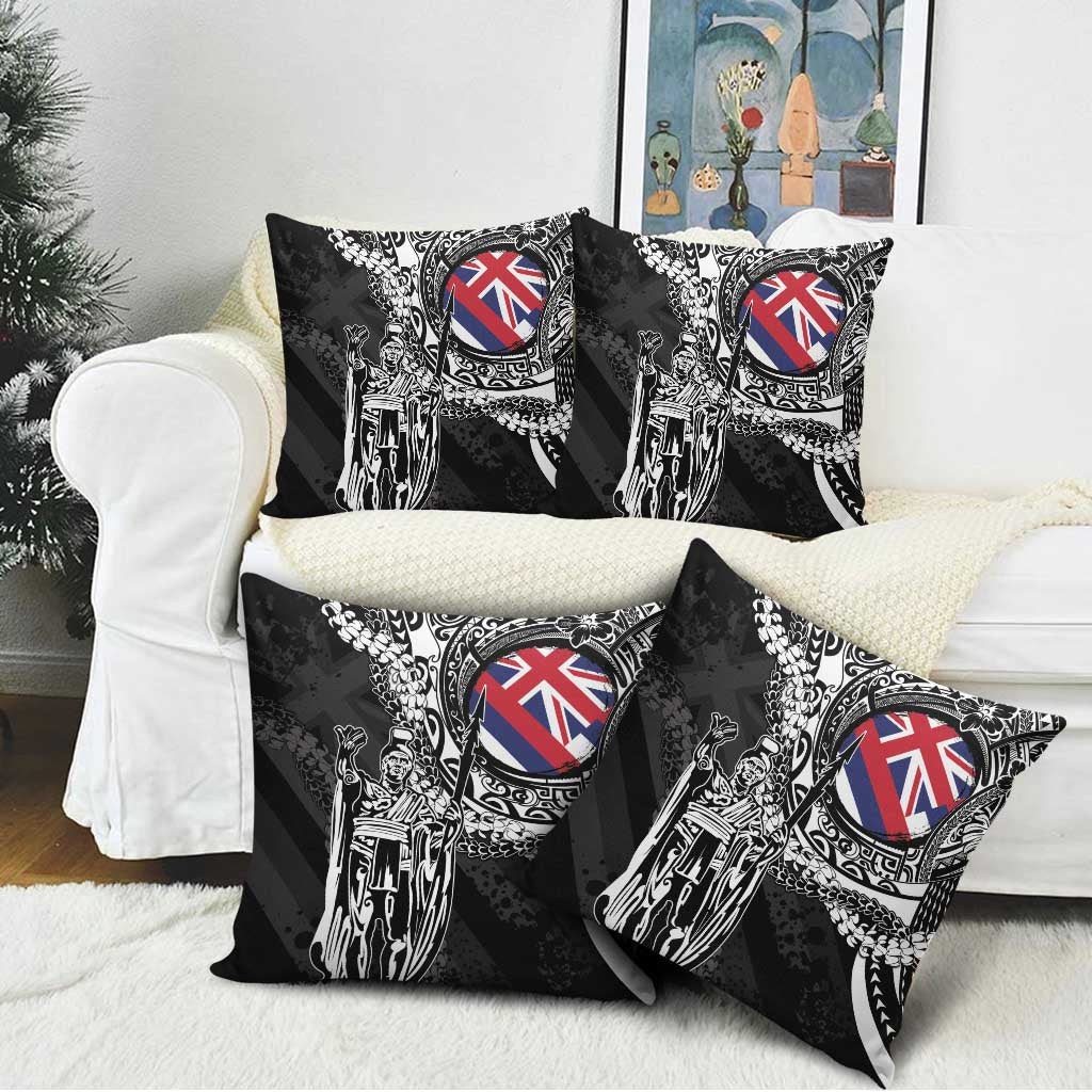 Hawaii King Flag Pillow Cover Hawaiian Maile Lei - Polynesian Pride