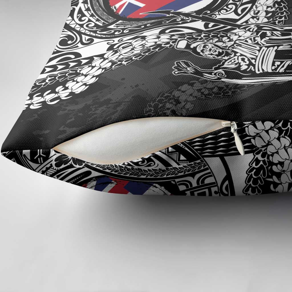 Hawaii King Flag Pillow Cover Hawaiian Maile Lei - Polynesian Pride