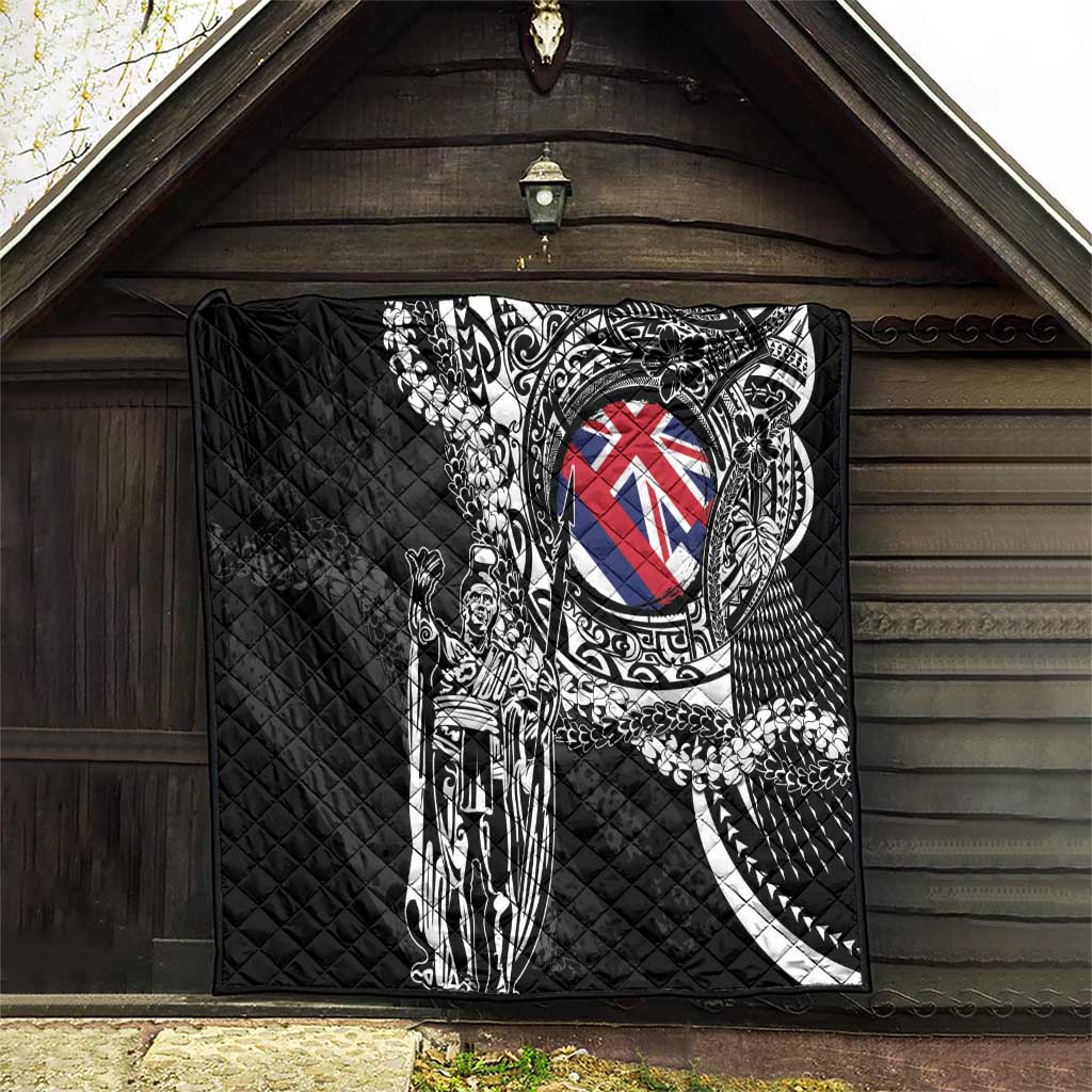 Hawaii King Flag Quilt Hawaiian Maile Lei - Polynesian Pride