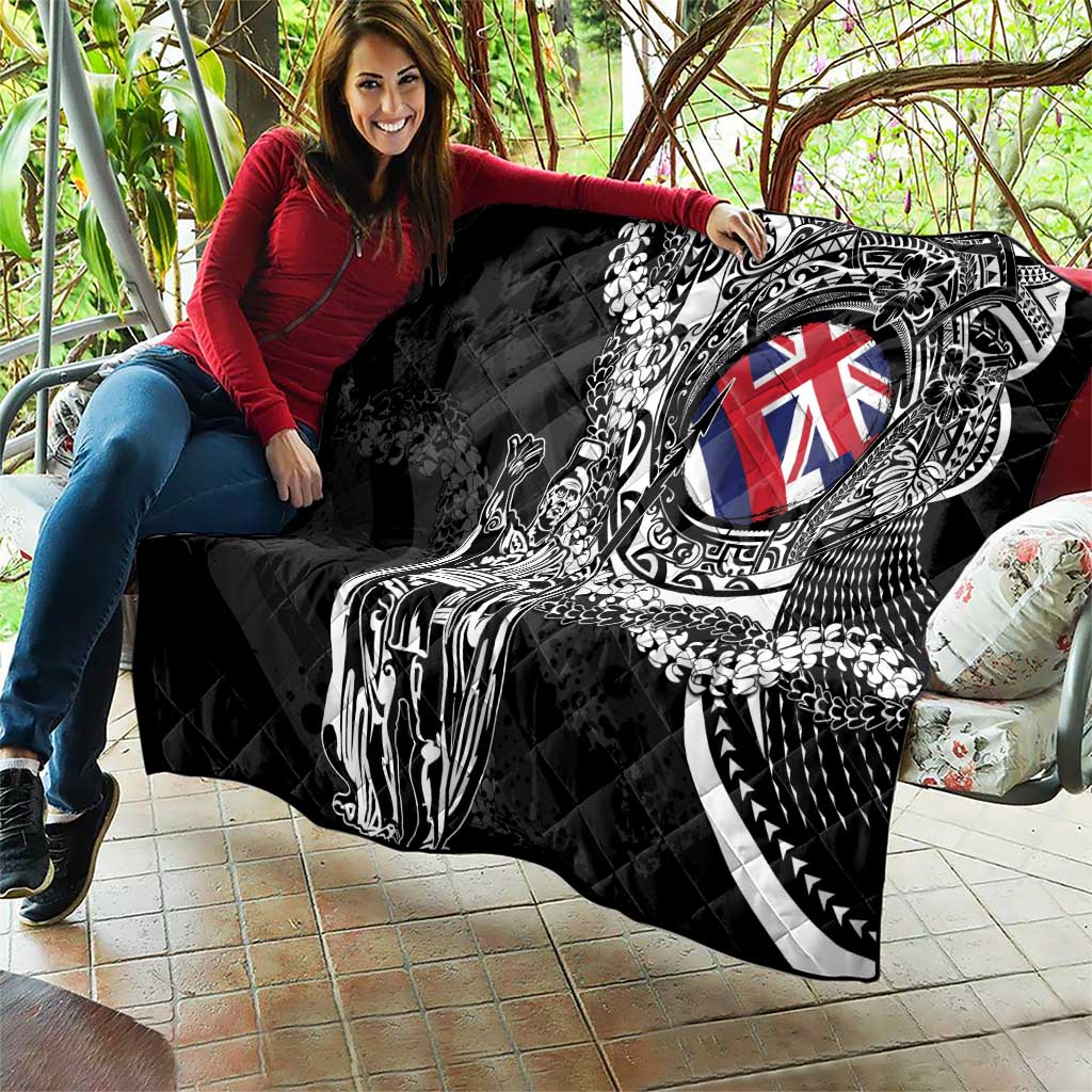 Hawaii King Flag Quilt Hawaiian Maile Lei - Polynesian Pride