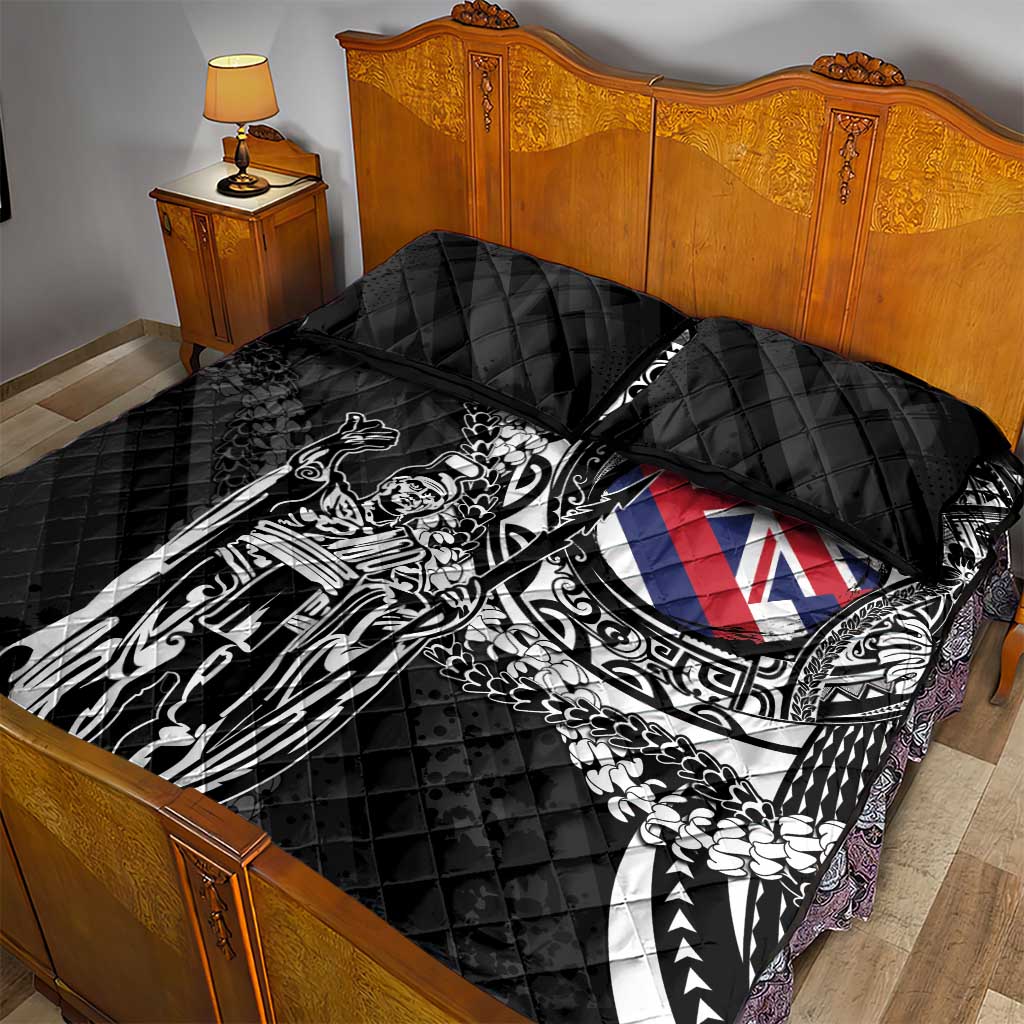Hawaii King Flag Quilt Bed Set Hawaiian Maile Lei - Polynesian Pride