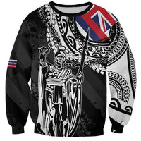 Hawaii King Flag Sweatshirt Hawaiian Maile Lei - Polynesian Pride