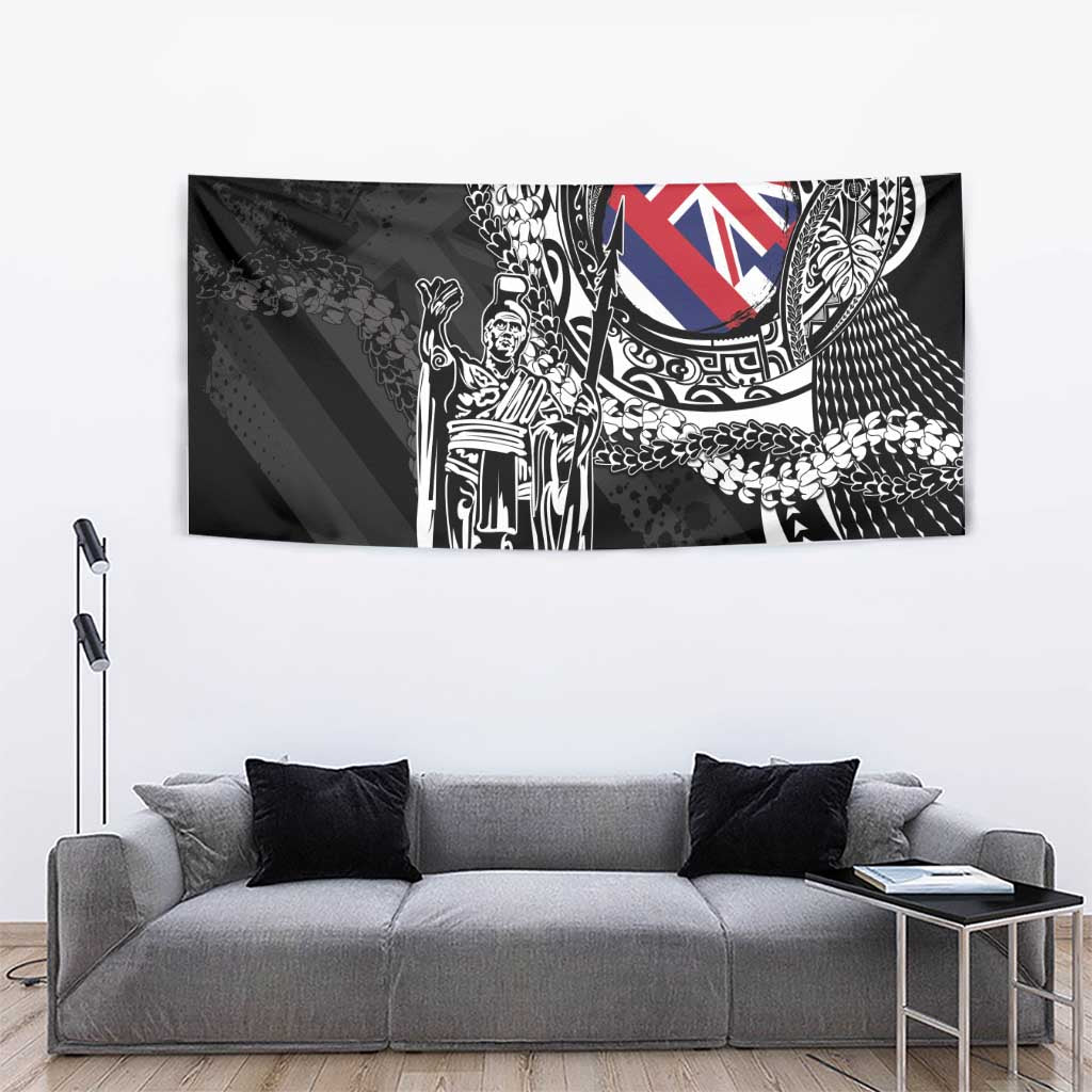Hawaii King Flag Tapestry Hawaiian Maile Lei - Polynesian Pride