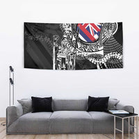 Hawaii King Flag Tapestry Hawaiian Maile Lei - Polynesian Pride