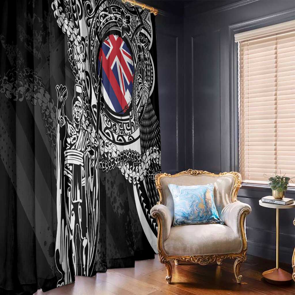 Hawaii King Flag Window Curtain Hawaiian Maile Lei - Polynesian Pride
