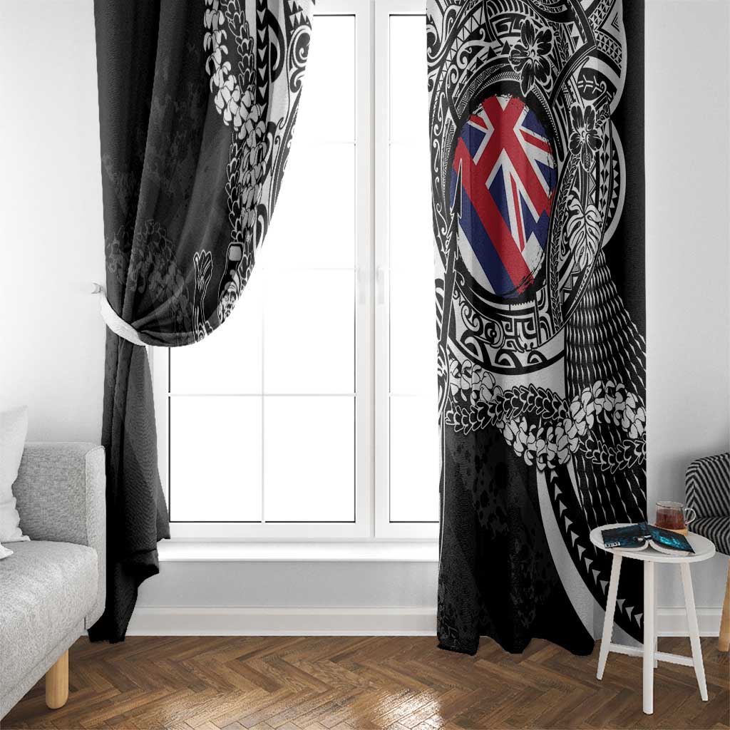 Hawaii King Flag Window Curtain Hawaiian Maile Lei - Polynesian Pride