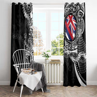 Hawaii King Flag Window Curtain Hawaiian Maile Lei - Polynesian Pride