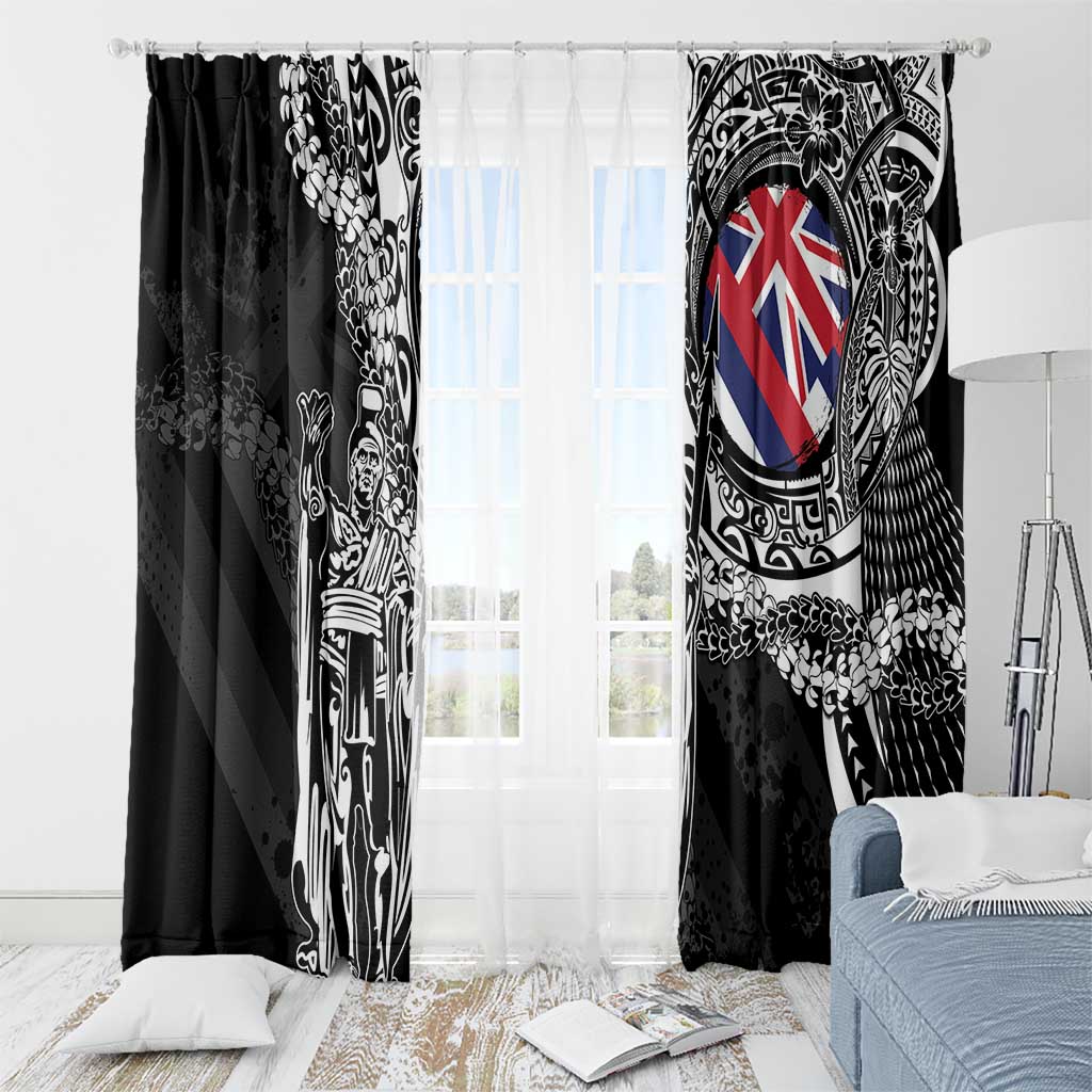 Hawaii King Flag Window Curtain Hawaiian Maile Lei - Polynesian Pride