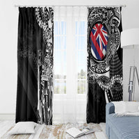 Hawaii King Flag Window Curtain Hawaiian Maile Lei - Polynesian Pride