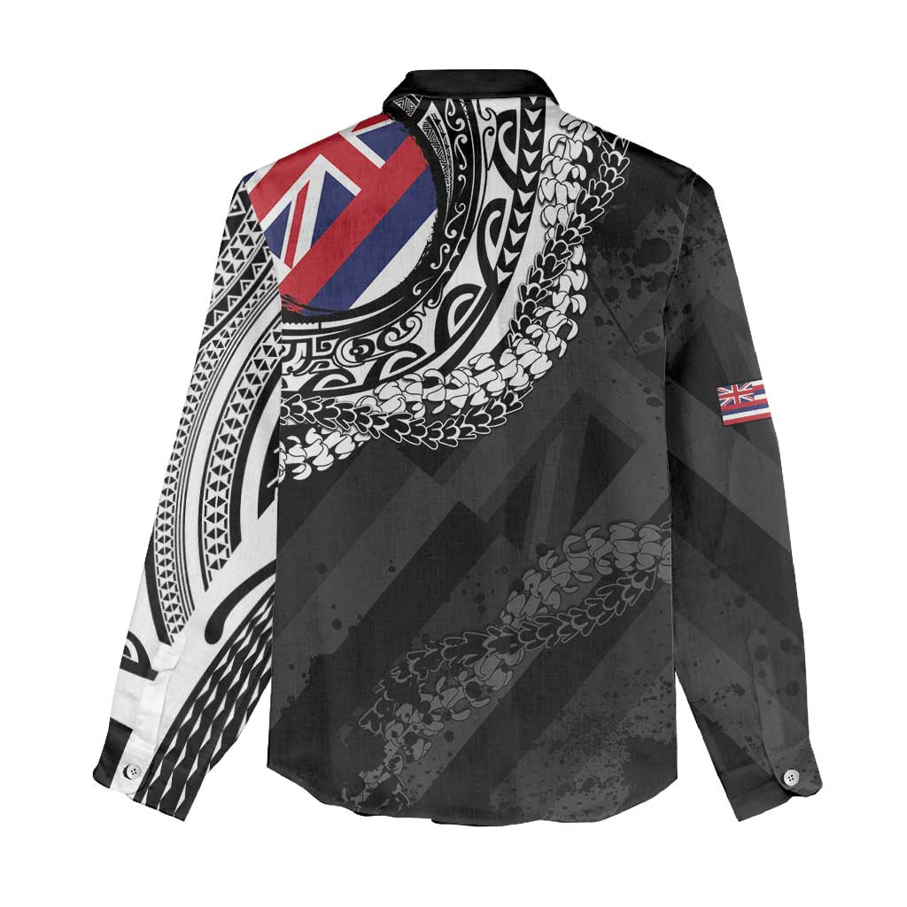 Hawaii King Flag Women Casual Shirt Hawaiian Maile Lei - Polynesian Pride