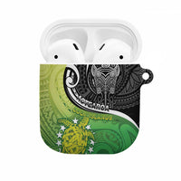 New Zealand Cook Islands AirPods Case Maori Tiki With Circle Stars Turtle - Polynesian Pride
