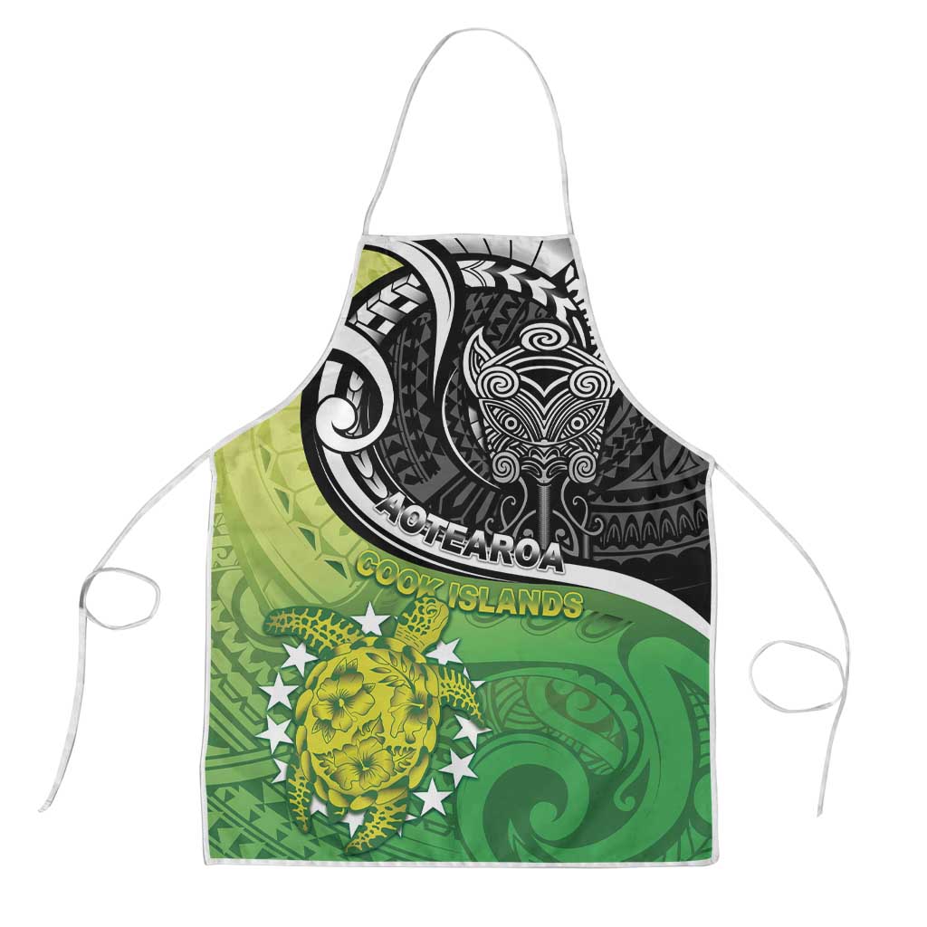 New Zealand Cook Islands Apron Maori Tiki With Circle Stars Turtle - Polynesian Pride