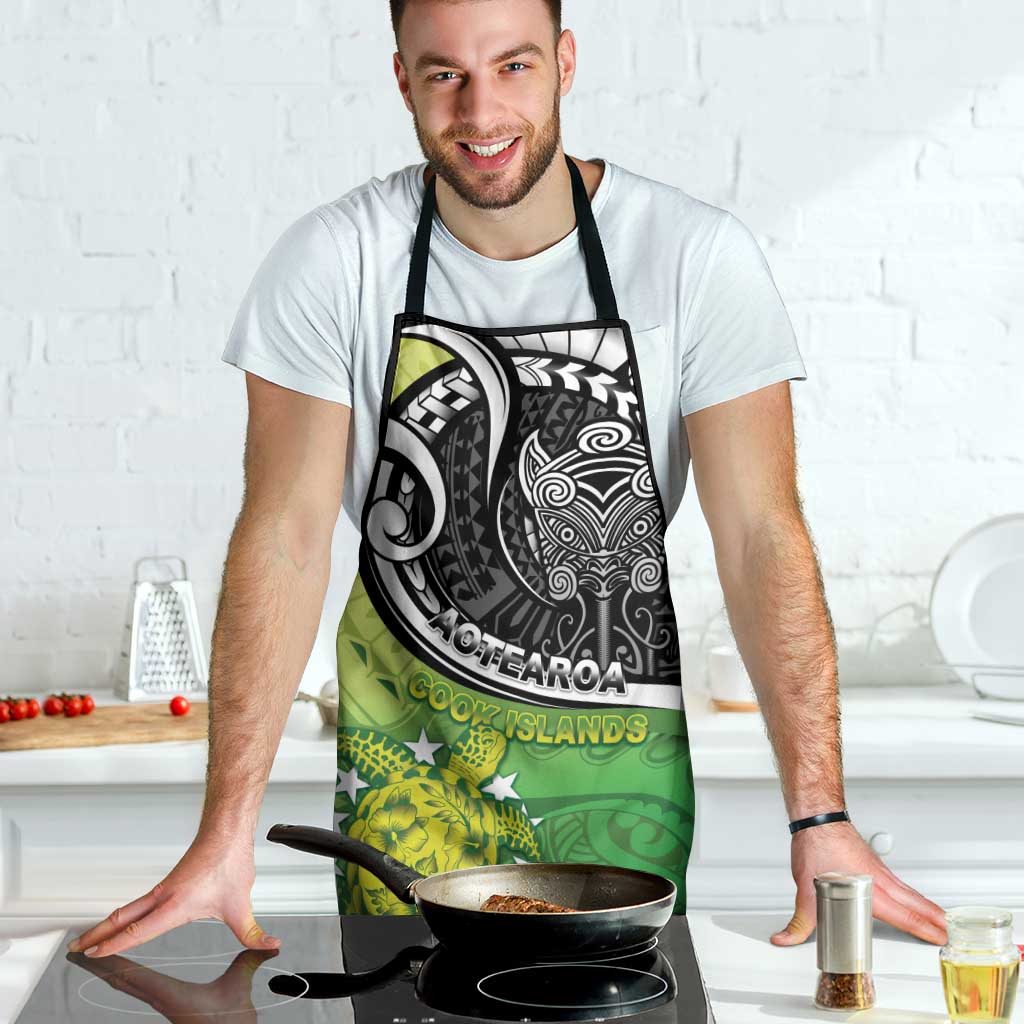 New Zealand Cook Islands Apron Maori Tiki With Circle Stars Turtle - Polynesian Pride