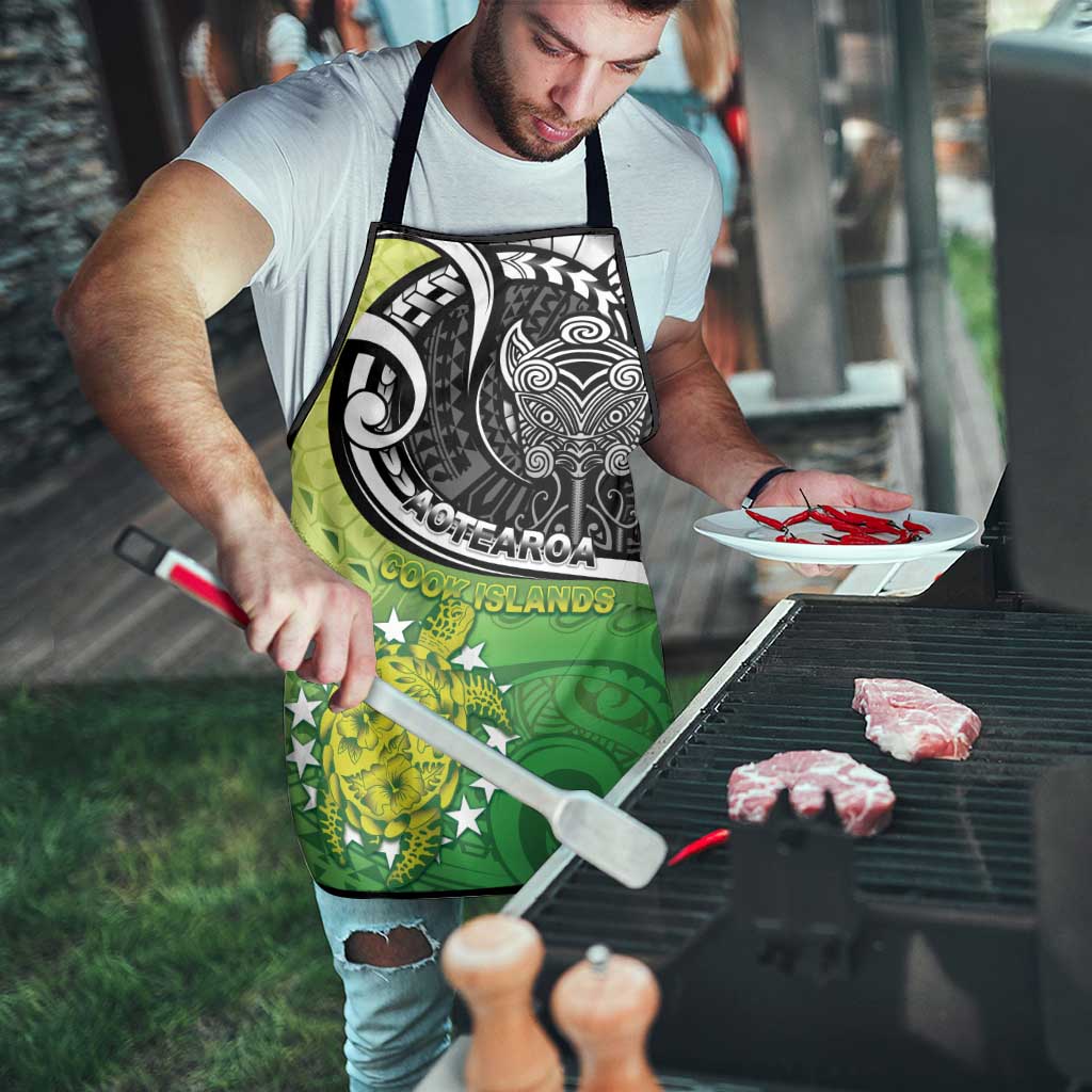 New Zealand Cook Islands Apron Maori Tiki With Circle Stars Turtle - Polynesian Pride