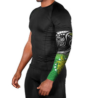 Custom New Zealand Cook Islands Arm Sleeves Maori Tiki With Circle Stars Turtle - Polynesian Pride