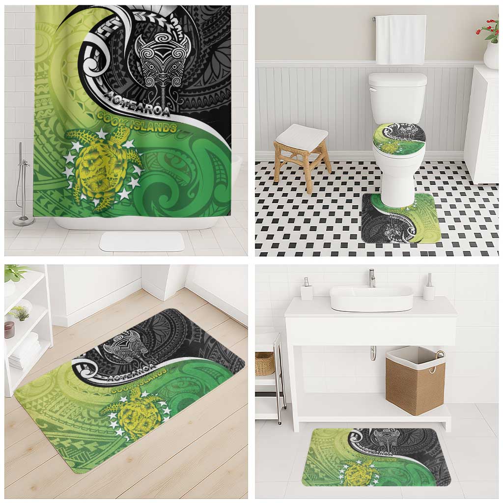 New Zealand Cook Islands Bathroom Set Maori Tiki With Circle Stars Turtle LT05 - Polynesian Pride