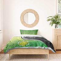 New Zealand Cook Islands Bedding Set Maori Tiki With Circle Stars Turtle - Polynesian Pride