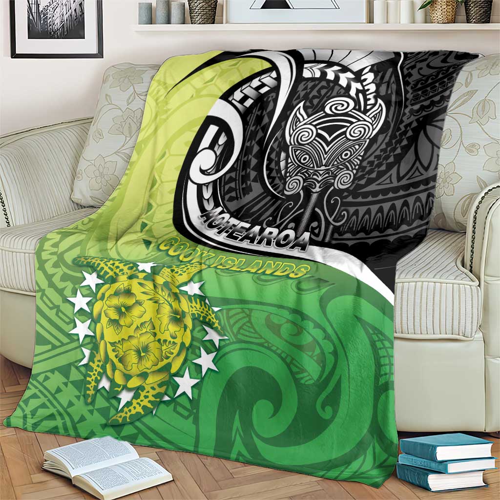 New Zealand Cook Islands Blanket Maori Tiki With Circle Stars Turtle - Polynesian Pride