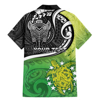 Custom New Zealand Cook Islands Family Matching Mermaid Dress and Hawaiian Shirt Maori Tiki With Circle Stars Turtle - Polynesian Pride
