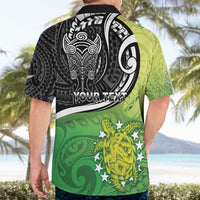 Custom New Zealand Cook Islands Hawaiian Shirt Maori Tiki With Circle Stars Turtle - Polynesian Pride