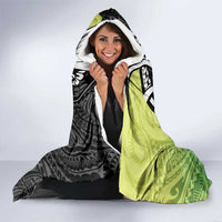 New Zealand Cook Islands Hooded Blanket Maori Tiki With Circle Stars Turtle - Polynesian Pride