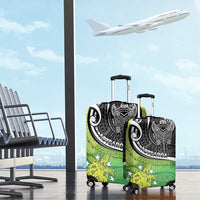 New Zealand Cook Islands Luggage Cover Maori Tiki With Circle Stars Turtle - Polynesian Pride