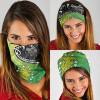 New Zealand Cook Islands Neck Gaiter Maori Tiki With Circle Stars Turtle - Polynesian Pride