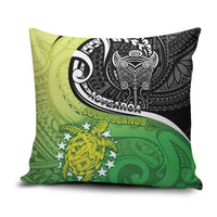 New Zealand Cook Islands Pillow Cover Maori Tiki With Circle Stars Turtle - Polynesian Pride